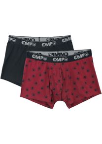 EMP Basic Collection Boxers - Doppelpack Boxershorts - S tot XXL - voor Mannen - zwart-rood