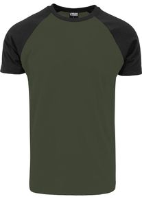 Urban Classics Raglan Contrast Tee T-Shirt oliv/schwarz