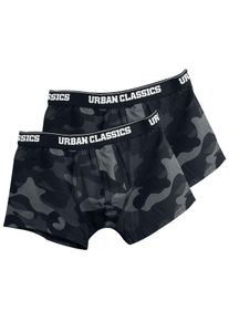 Urban Classics Boxerset - 2-Pack Camo Boxer Shorts - S tot XL - voor Mannen - dark camo