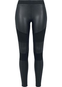 Urban Classics Leggings - Ladies Fake Leather Tech Leggings - XS tot 5XL - voor Vrouwen - zwart