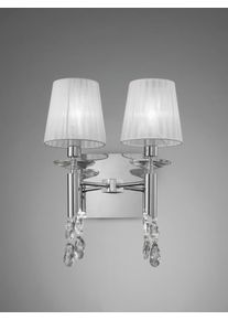 Mantra TIFFANY Muurlamp Chroom, 2-lichts