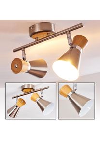 hofstein PULAU Ceiling light Light wood, matt nickel, 2-light sources