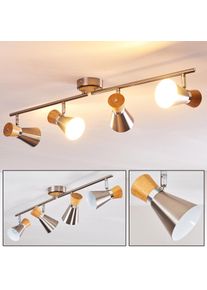 hofstein PULAU Ceiling light Light wood, matt nickel, 4-light sources