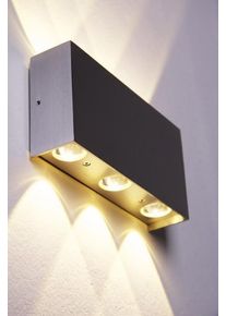 hofstein Stream Wandleuchte Aluminium, 6-flammig