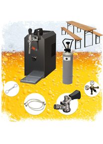 ich-zapfe Complete Set - Biertap JET 30 1-kraans, droogkoeler, 35 liter/uur Thuistap, Bierkoeler, Opvouwbare biertent set