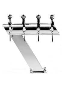 ich-zapfe Colonne biere, avec barre transversale, inox satiné, 3 sorties