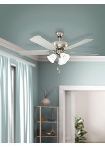 Ventilateur de plafond Eglo LAS PALMAS Nickel mat, 3 lumières