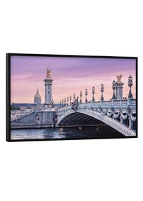 Poster with black frame "Romantic sunset" artboxONE Framed Poster