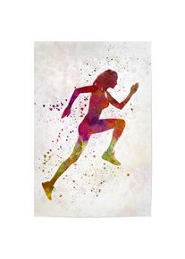 Poster "Woman runner jogger running-e" artboxONE Plakater - 18x13 cm