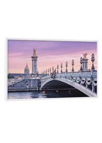 Poster with white frame "Romantic sunset" artboxONE Framed Poster