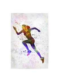 Poster "Woman runner jogger running-f" artboxONE Plakater - 18x13 cm