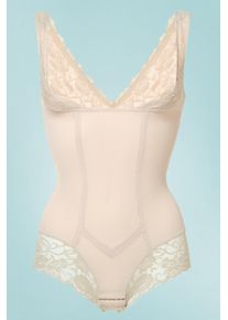 MAGIC BODYFASHION Super Control Spitzen-Body in Latte