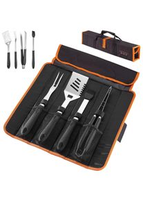 Deuba® Set 5 ustensiles de barbecue