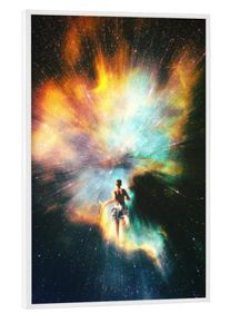 Poster with white frame "Space Runner" artboxONE Framed Poster