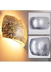 hofstein Pilar Wandleuchte Silber, 2-flammig