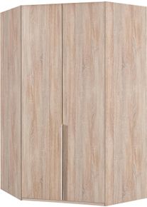 wimex Eckkleiderschrank »New York« braun, Größe B/H/T: 90 cm x 208 cm x 125 cm B/H/T: 90 cm x 208 cm x 125 cm , Platzsparende Ecklösung