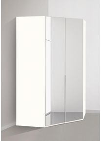 wimex Eckkleiderschrank »New York« weiß, Größe H: 208 cm H: 208 cm , Platzsparende Ecklösung