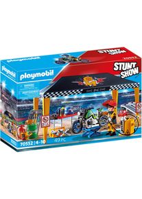 Playmobil® , Konstruktions-Spielset »Werkstattzelt (70552), Stuntshow«, (49 St.) , bunt , Spielbausteine