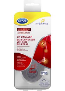 Scholl , Einlegesohlen »In-Balance 3/4 bei Schmerzen von Knie bis Ferse«, in 3 Größen S (37-39.5), M (40-42) und L 42.5-45) , schwarz