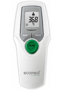 ECOMED , Infrarot-Fieberthermometer &raquo;TM 65-E&laquo; , wei&szlig; , Als Zusatzfunktion: Messung von Umgebungstemperatur, Fl&uuml;ssigkeiten und Oberfl&auml;chen