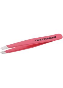 Tweezerman , Augenbrauenpinzette »Mini Slant Tweezer« , rosa , Geranium , Ideal als zweite Pinzette oder für die Reise aufgrund der handlichen Größe