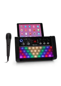 Auna , DiscoFever 2.0 Karaokeanlage, BT, Disco-LED, CD-/CD+G-Player , schwarz , CD-Player mit CD+G-Funktion
