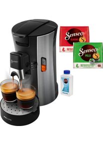 Senseo , Kaffeepadmaschine »® Select CSA250/10«, inkl. Gratis-Zugaben im Wert von € 14,- UVP , silberfarben , Kaffeemaschine