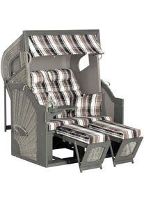 SunnySmart , Strandkorb »Rustikal 405 Z Comfort XL 1217« , grau , Strandkörbe