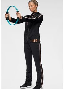 H.I.S. H.I.S , Trainingsanzug, (Set, 2 tlg.) , rosegold , 40 , Normalgrößen , schwarz , Trainingsanzug von H.I.S