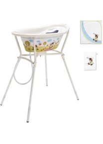 Rotho Babydesign , Wannenständer »StyLe, Sterntaler Emmi mit Baby Badewanne, Kapuzenhandtuch und Waschhandschuh« , weiß , Untergestelle