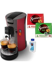 Senseo , Kaffeepadmaschine »Select CSA240/90«, inkl. Gratis-Zugaben im Wert von € 14,- UVP , rot , Kaffeemaschine