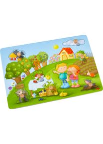 Haba , Steckpuzzle &raquo;Obstgarten&laquo;, (8 tlg.) , bunt