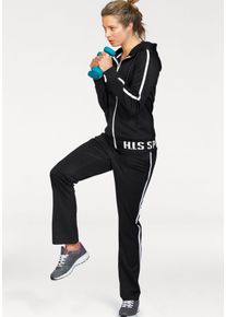H.I.S. H.I.S , Trainingsanzug, (Set, 2 tlg.) , schwarz , 38 , Normalgrößen , schwarz-weiß , Trainingsanzug von H.I.S
