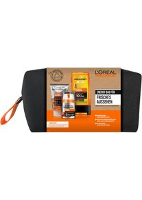 L'Or&eacute;al L'Or&eacute;al Paris Men Expert , Pflege-Geschenkset &raquo;Energy Bag Geschenkset&laquo;, (4 tlg.) , farblos , natur , Waschgel 100ml, Feuchtigkeitspflege 50ml und...