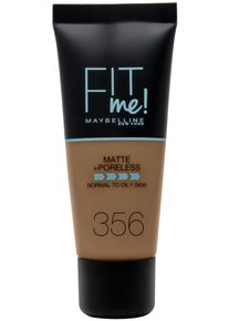 Maybelline NEW YORK , Foundation &raquo;FIT ME Matt&Poreless&laquo; , braun , Nr. 356 Warm Coconut , F&uuml;r ein nat&uuml;rlich aussehendes und ebenm&auml;&szlig;iges Hautbild