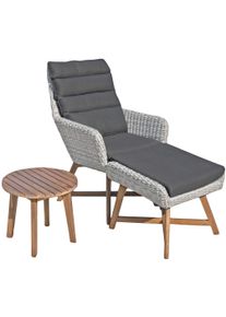Garden Pleasure , Gartenm&ouml;belset &raquo;CALVIA&laquo;, (Set, 3 tlg.) , braun