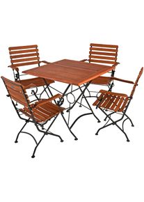 Garden Pleasure , Gartenmöbelset »WIEN«, (Set, 5 tlg.) , braun
