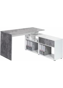 MAJA MÖBEL Maja Möbel , Eckschreibtisch »4019« , made_in_germany , betonoptik-Icy-weiß