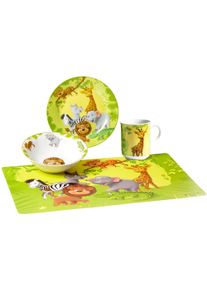 Ritzenhoff & Breker Ritzenhoff & Breker , Kindergeschirr-Set »Dschungeltiere«, (Set, 4 tlg.) , bunt