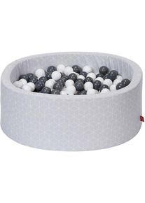 KNORRTOYS&reg; , B&auml;llebad &raquo;Geo, cube grey&laquo;, mit 300 B&auml;llen grey/creme; Made in Europe , grau