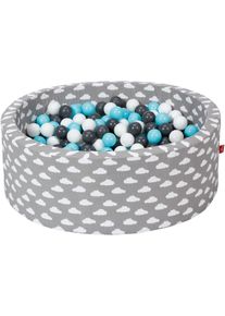 KNORRTOYS&reg; , B&auml;llebad &raquo;Soft, Grey white clouds&laquo;, mit 300 B&auml;llen creme/grey/lightblue; Made in Europe , grau