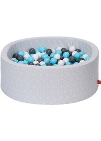 KNORRTOYS&reg; , B&auml;llebad &raquo;Geo, cube grey&laquo;, mit 300 B&auml;llen creme/grey/lightblue; Made in Europe , grau