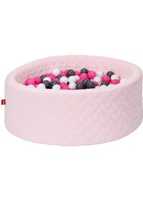 KNORRTOYS&reg; , B&auml;llebad &raquo;Cosy, heart rose&laquo;, mit 300 B&auml;llen creme/grey/rose; Made in Europe , rosa