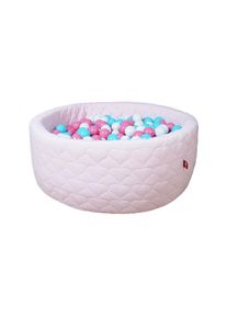 KNORRTOYS&reg; , B&auml;llebad &raquo;Cosy, heart rose&laquo;, mit 300 B&auml;llen rose/creme/lightblue; Made in Germany , rosa