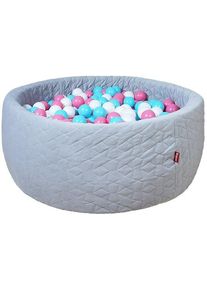 KNORRTOYS&reg; , B&auml;llebad &raquo;Cosy, geo grey&laquo;, mit 300 B&auml;llen rose/creme/lightblue; Made in Germany , grau