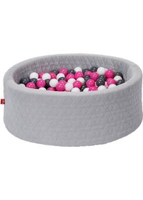 KNORRTOYS&reg; , B&auml;llebad &raquo;Cosy, geo grey&laquo;, mit 300 B&auml;llen creme/grey/rose; Made in Europe , grau
