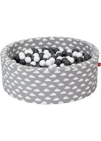 KNORRTOYS&reg; , B&auml;llebad &raquo;Soft, Grey white clouds&laquo;, mit 300 B&auml;llen grey/creme; Made in Europe , grau