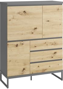 HMW Collection , Highboard »Enna«, Höhe 132 cm, mit Holztür