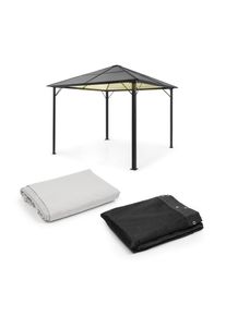Blumfeldt Pantheon Solid Sky Ambient Solar, pavilon, szúnyogháló, 3 x 3 m, napelemes világítás