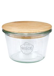 WECK-stortglas 370ml (1/4 liter) met hout deksel